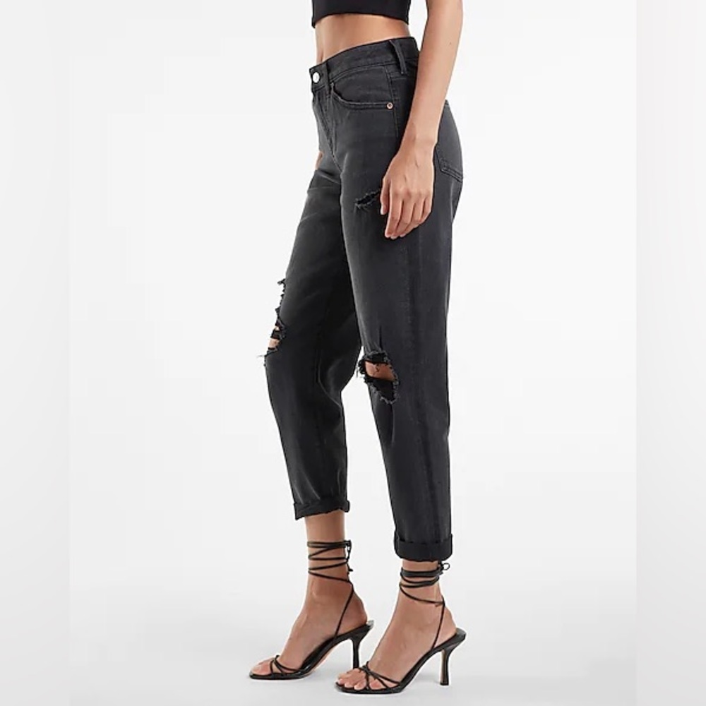 Express Ripped Boyfriend Jeans - Picture 5 of 10
